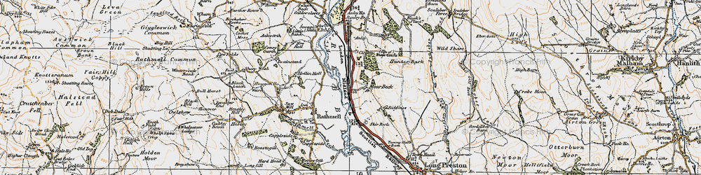 Old map of Mearbeck in 1924