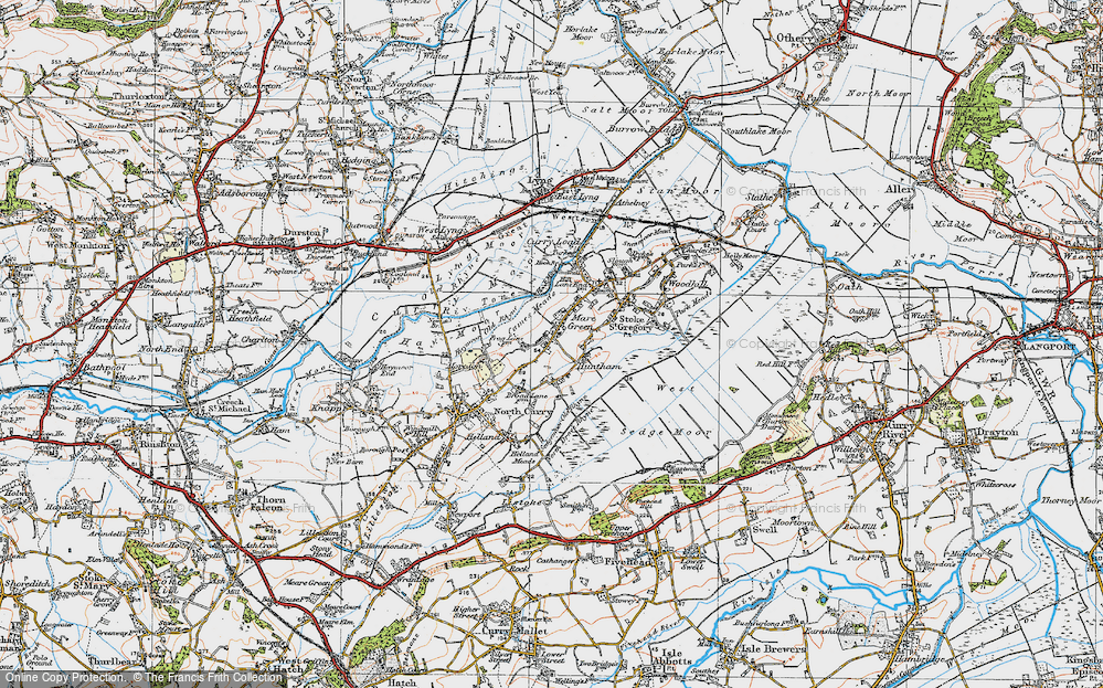 Old Map of Meare Green, 1919 in 1919