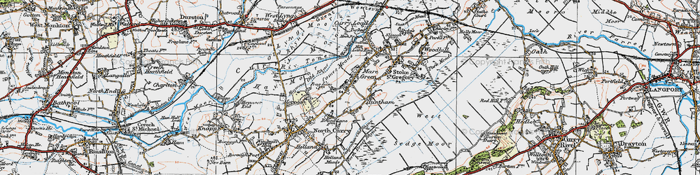 Old map of Meare Green in 1919