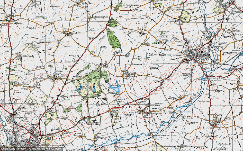 Old Map of Mears Ashby, 1919 in 1919