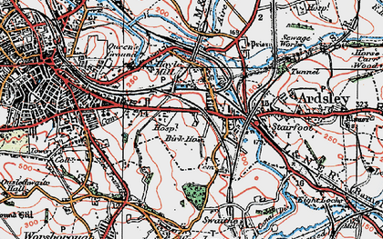Old map of Measborough Dike in 1924