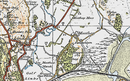Old map of Meathop in 1925