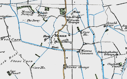 Old map of Benningholme Grange in 1924