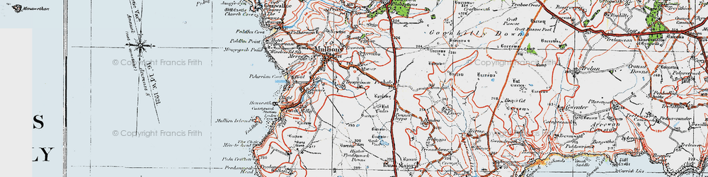 Old map of Meaver in 1919