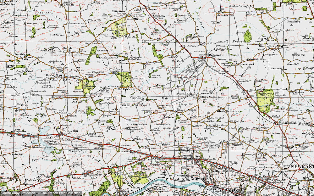 Old Map of Historic Map covering Benacres Plantns in 1925
