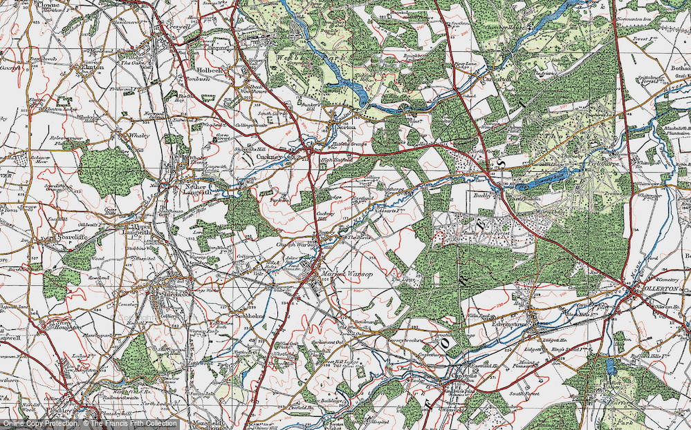 Old Map of Meden Vale, 1923 in 1923