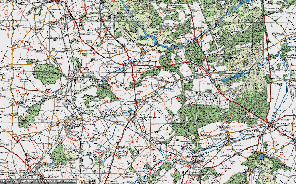 Historic Ordnance Survey Map of Meden Vale, 1923