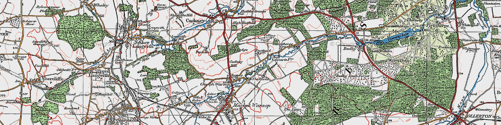 Old map of Meden Vale in 1923