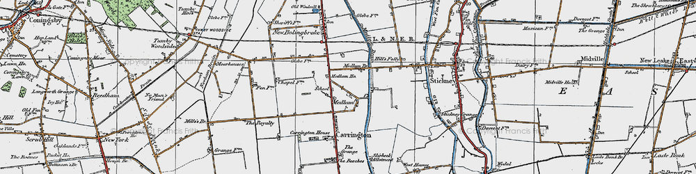 Old map of Medlam in 1923