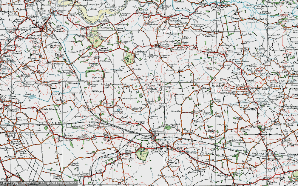 Old Map of Medlar, 1924 in 1924