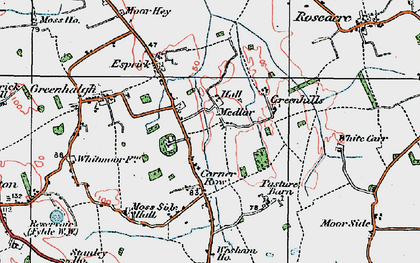 Old map of Medlar in 1924