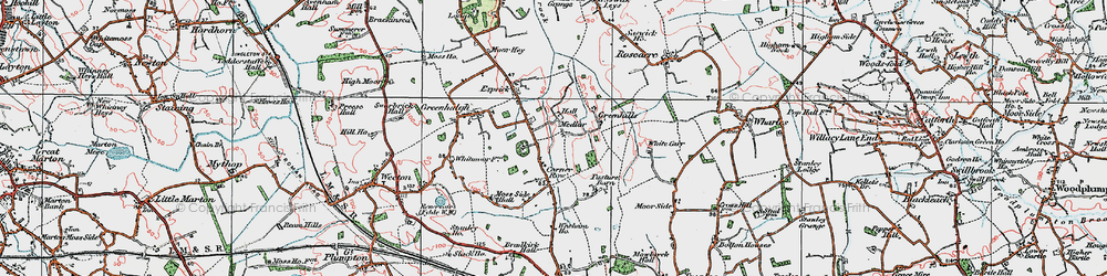 Old map of Medlar in 1924
