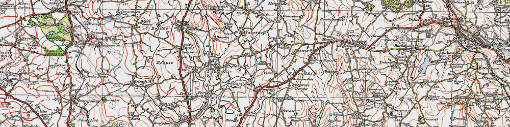 Old map of Medlyn in 1919