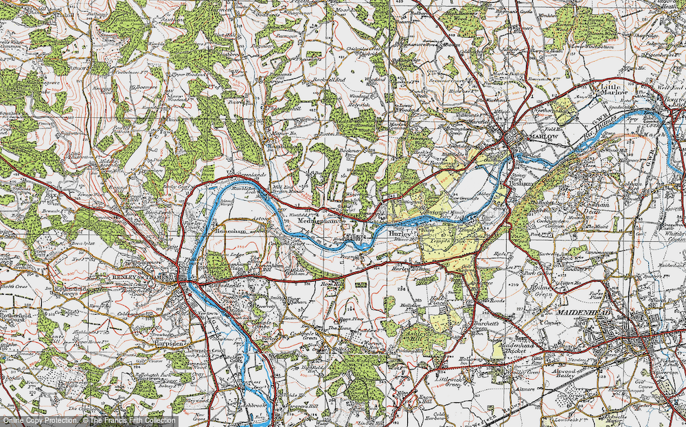 Old Map of Medmenham, 1919 in 1919