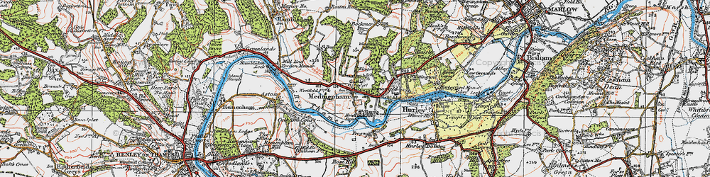 Old map of Medmenham in 1919