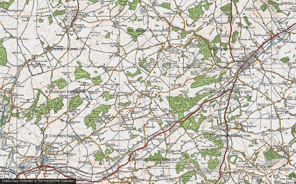 Old Map of Medstead, 1919 in 1919