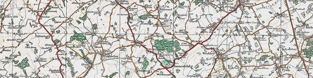Old map of Whitehill in 1920