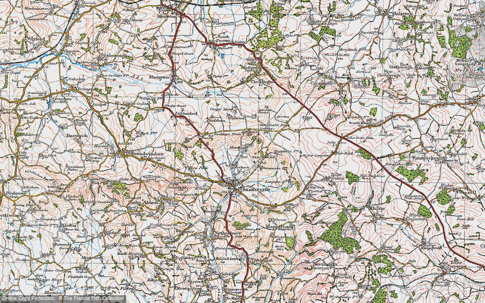 Old Map of Meerhay, 1919 in 1919