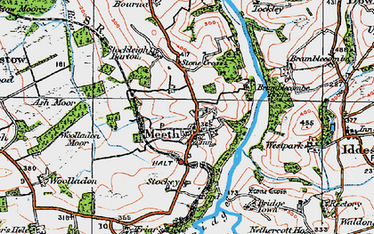 Old map of Meeth in 1919