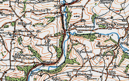 Old map of Meethe in 1919