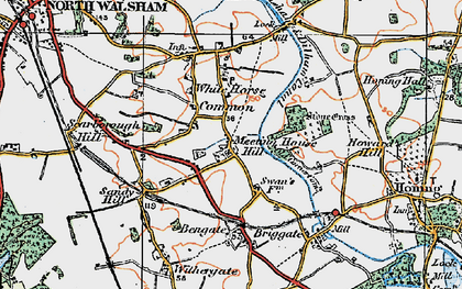 Old map of Meeting House Hill in 1922