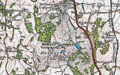 Old map of Melbury Sampford in 1919