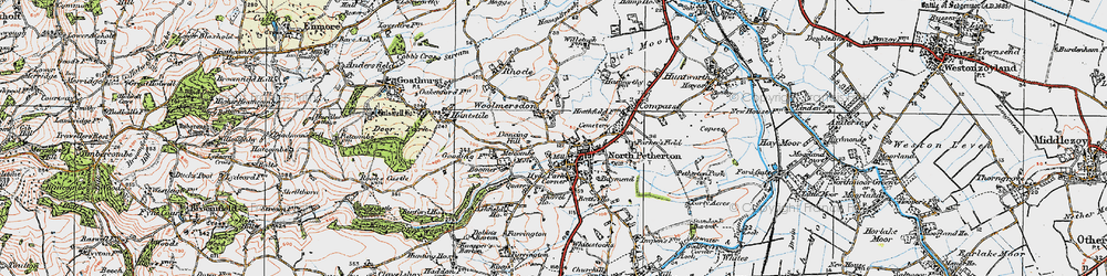 Old map of Melcombe in 1919