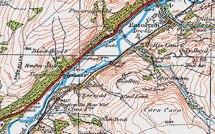 Old map of Melincourt in 1923