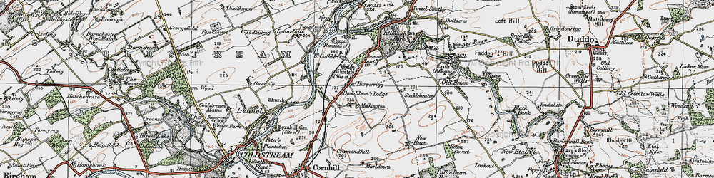 Old map of Twizel Mill in 1926
