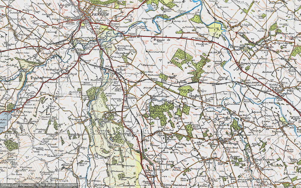 Old Map of Historic Map covering Wetheriggs in 1925