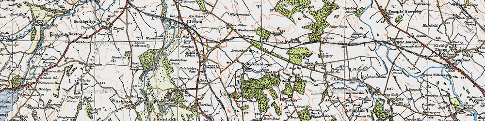 Old map of Leacet Hill in 1925