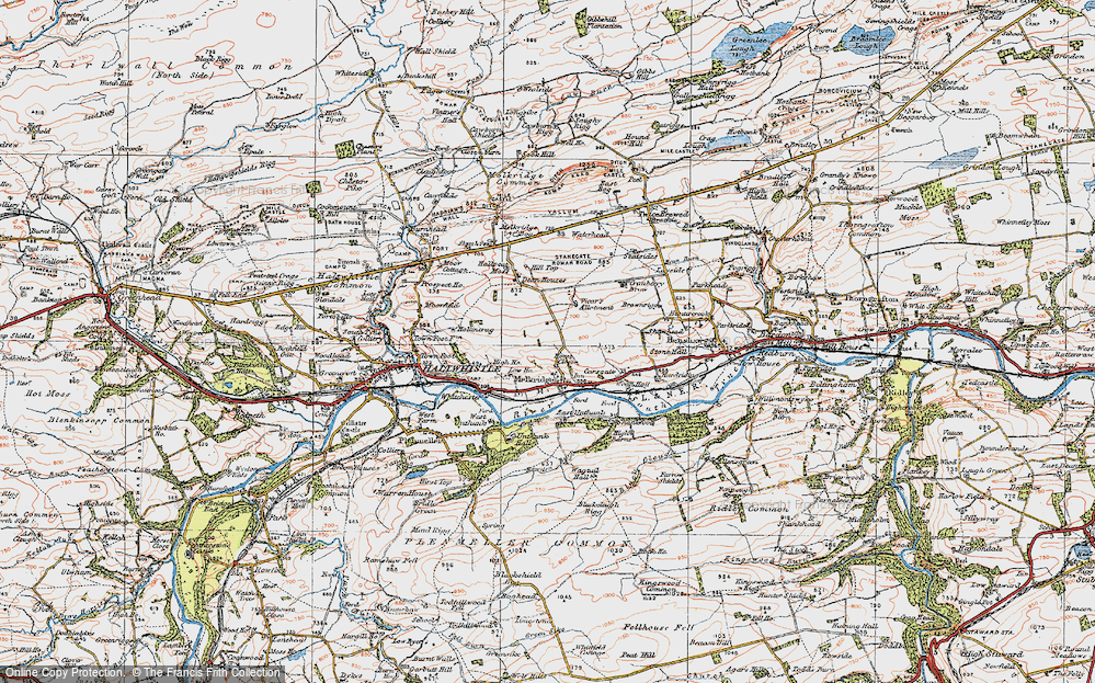 Old Map of Melkridge, 1925 in 1925