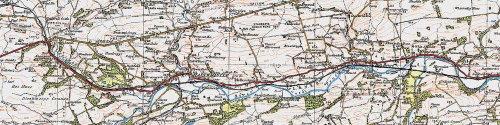 Old map of Bayldon in 1925