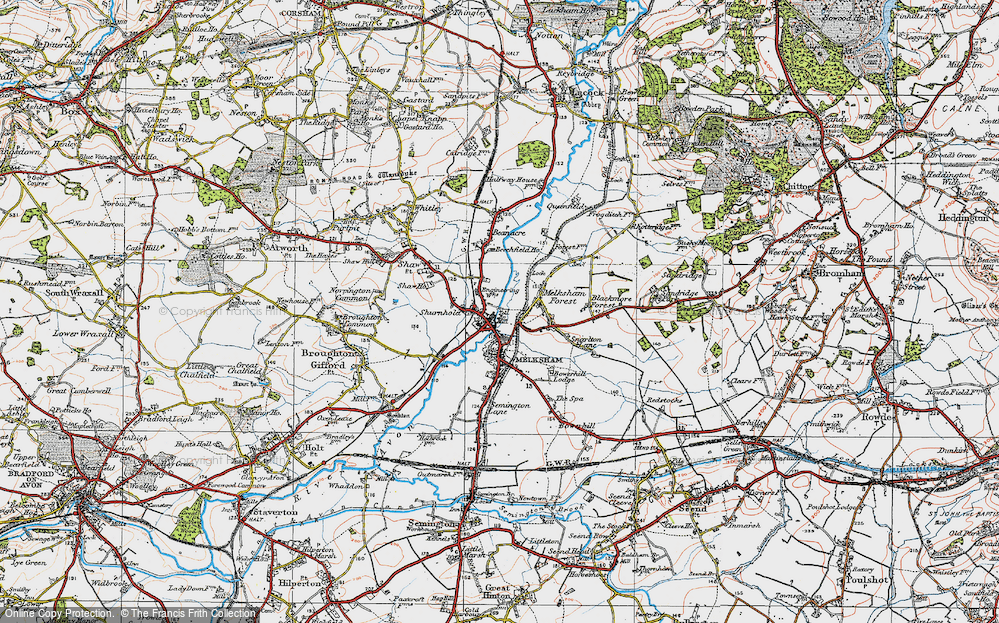 Old Map of Melksham, 1919 in 1919