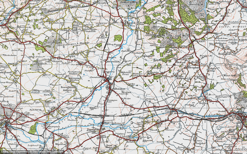 Old Map of Melksham Forest, 1919 in 1919