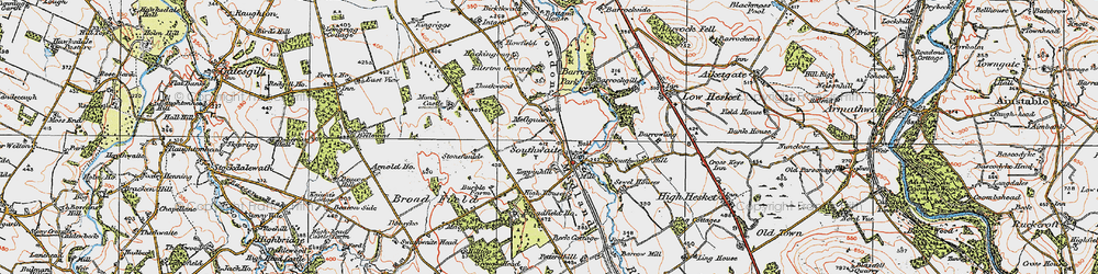 Old map of Broadfield Ho in 1925