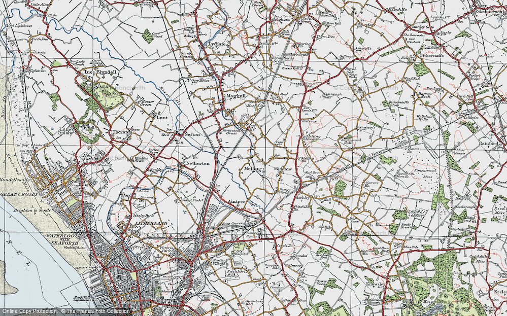 Old Map of Melling, 1923 in 1923