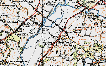 Old map of Melling in 1924