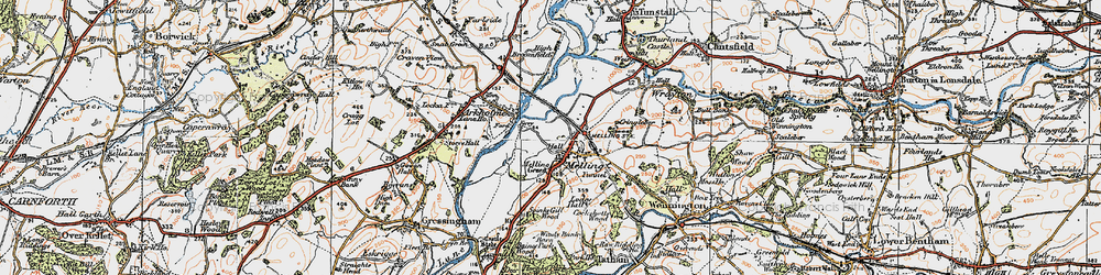 Old map of Melling in 1924