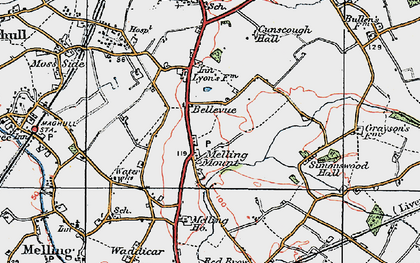 Old map of Melling Mount in 1923