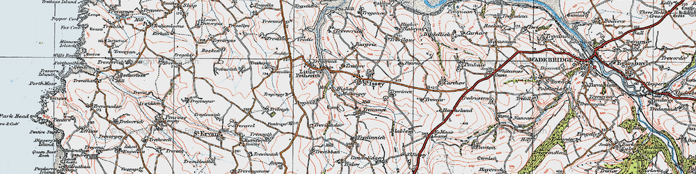 Old map of Mellingey in 1919