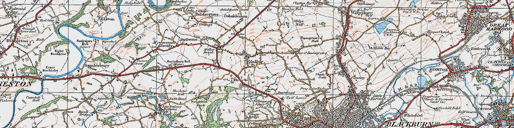 Old map of Birley Fold in 1924