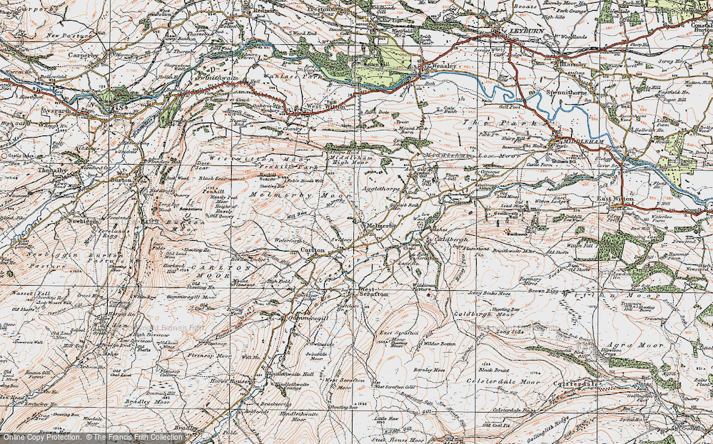 Old Map of Melmerby, 1925 in 1925