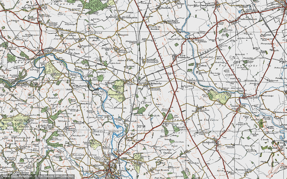 Old Map of Melmerby, 1925 in 1925