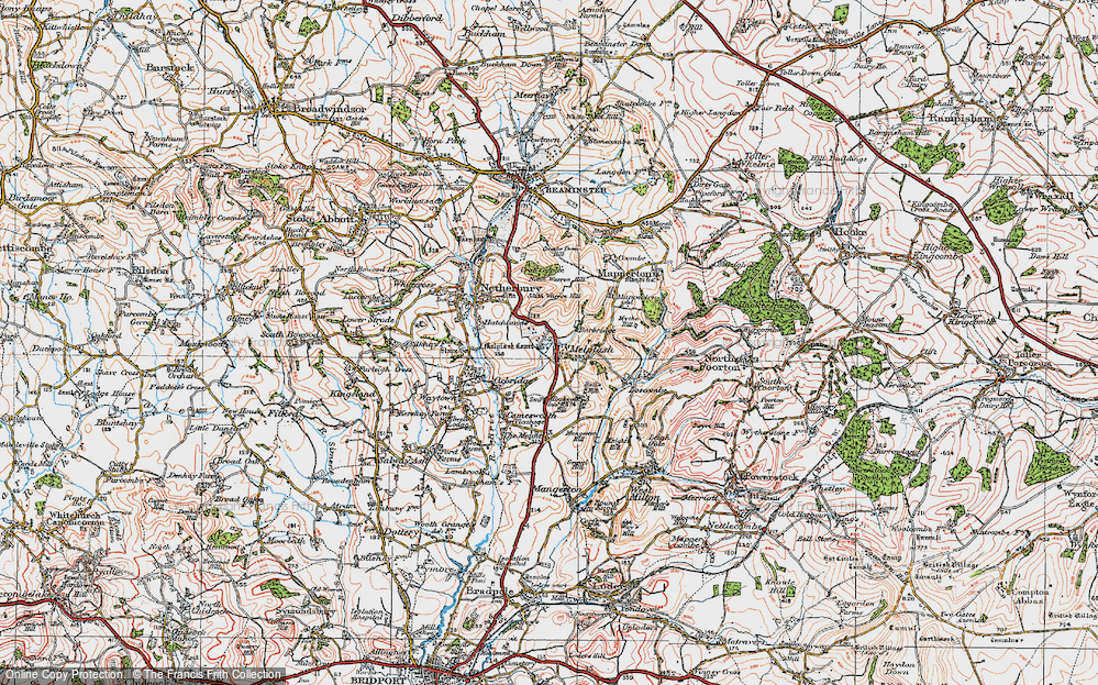 Old Map of Melplash, 1919 in 1919