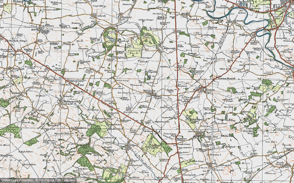 Old Map of Historic Map covering Brecon Ho in 1925