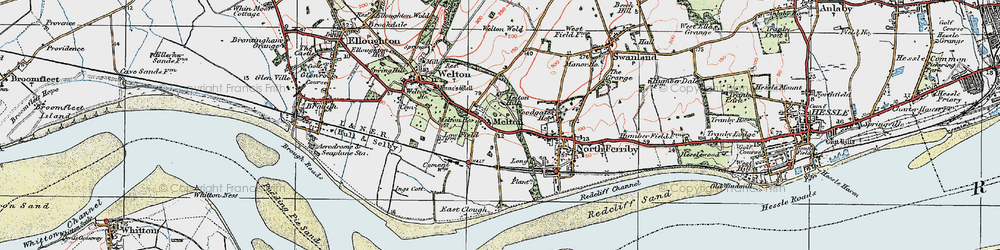 Old map of Melton in 1924