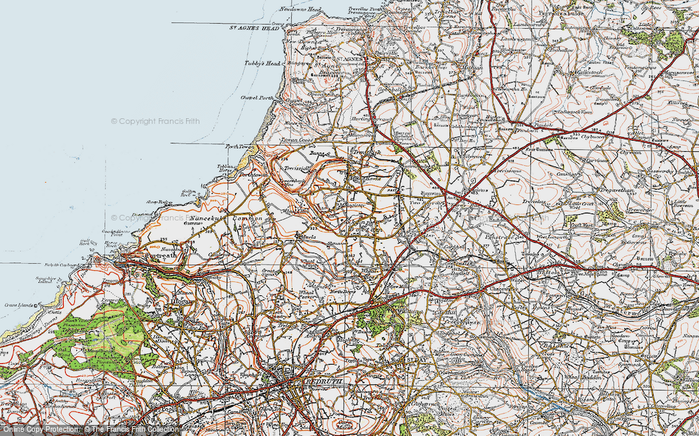 Old Map of Menagissey, 1919 in 1919