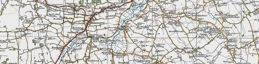 Old map of Mendham in 1921