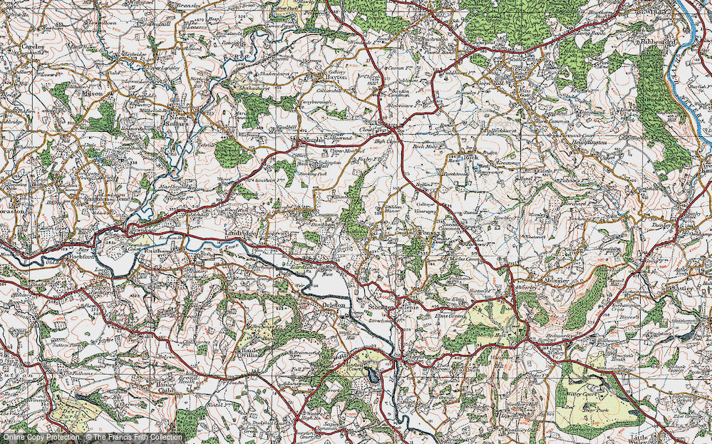 Old Map of Menithwood, 1920 in 1920